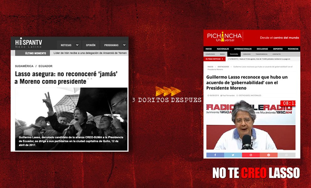 Lo que decía Lasso y lo que dice hoy #NoTeCreoLasso