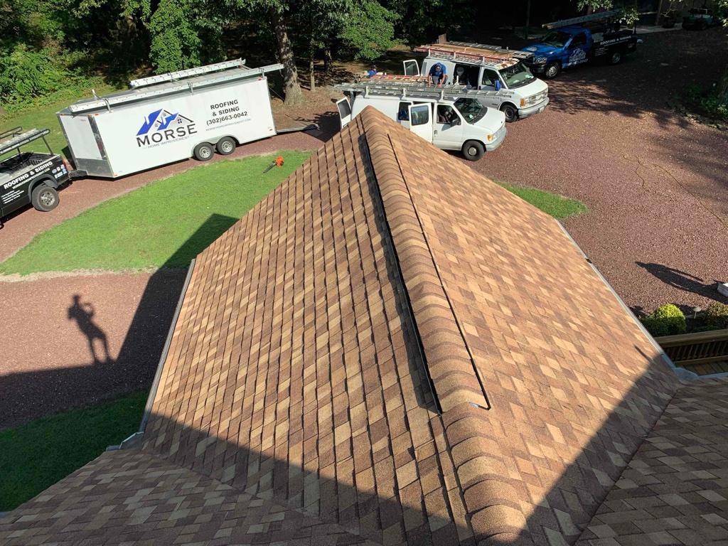 MorseRoofing302's tweet photo. Yesterday’s Roof Replacement in Georgetown on this beautiful home we installed #CertainTeed’s Resawn Shake #LandmarkPro Shingles.
This customer chose to go with our PRO due to the max definition colors as well as the extra shingle weight & warranty.
#MorseRoofingandSiding https://t.co/4zfcV7bAhP