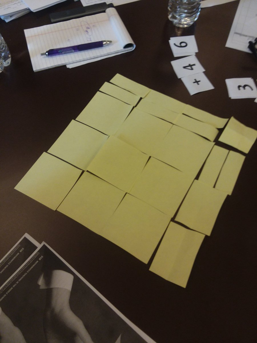 VaughanJohnetta's tweet image. How many 3x3 sticky notes does it take to cover a 11x11 sticky note? #MathInstitute @gfletchy