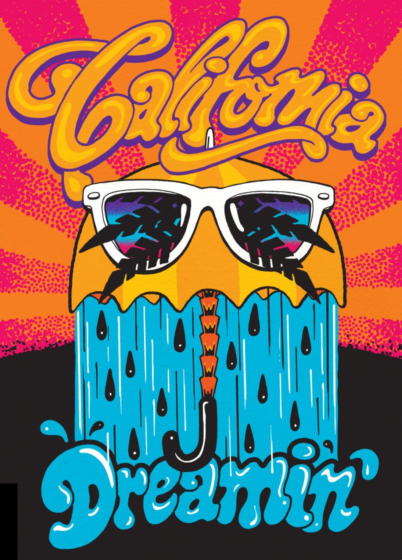 Folioplanet's tweet photo. .@debutart artist, Mark Ward, has us California Dreamin'! Mark's bold imagery can be seen in fashion, magazine covers, editorial &amp; large scale installations &amp; then some. Clients include @Stussy, @burtonsnowboard, @Nike and @ColumbiaRecords. https://t.co/5eIONf0OUC #illustration https://t.co/KSkCLsYYWH