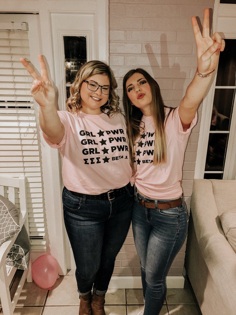 we are feeling lots of •girl power• this week because it’s work week and we are prepping for recruitment! So excited to welcome new sisters home next week🤩💓
