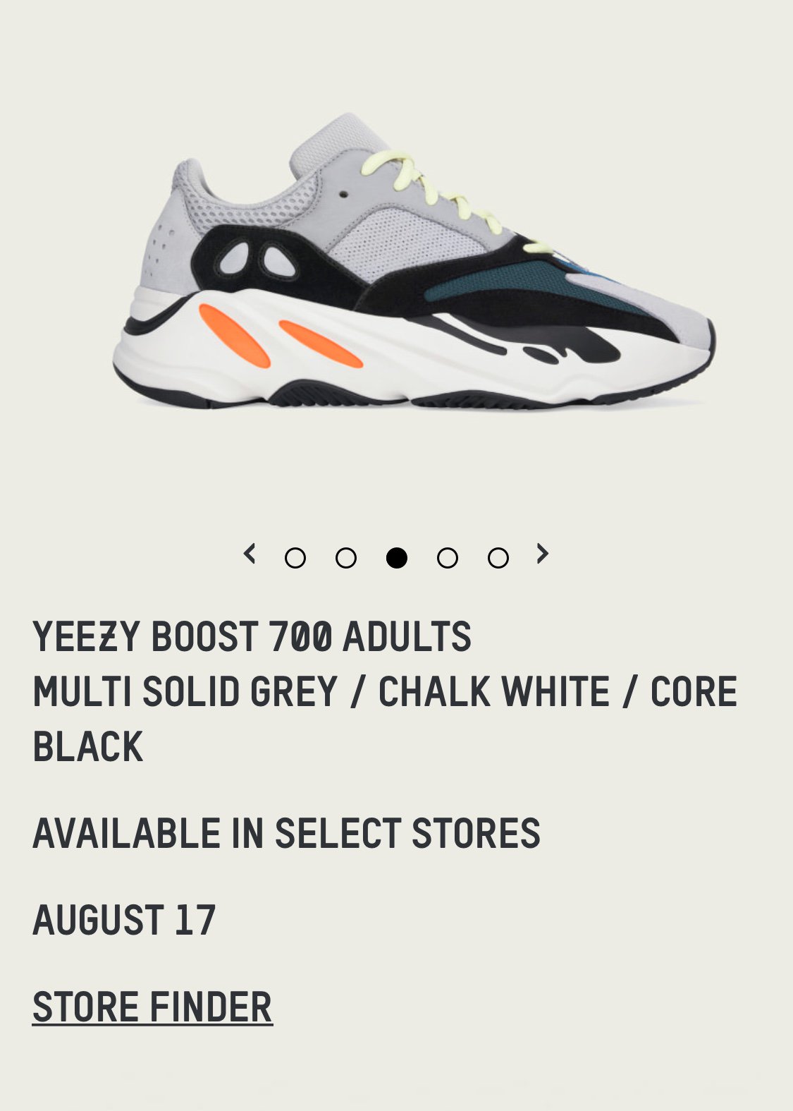 YEEZY BOOST 700 ADULTS MULTI SOLID