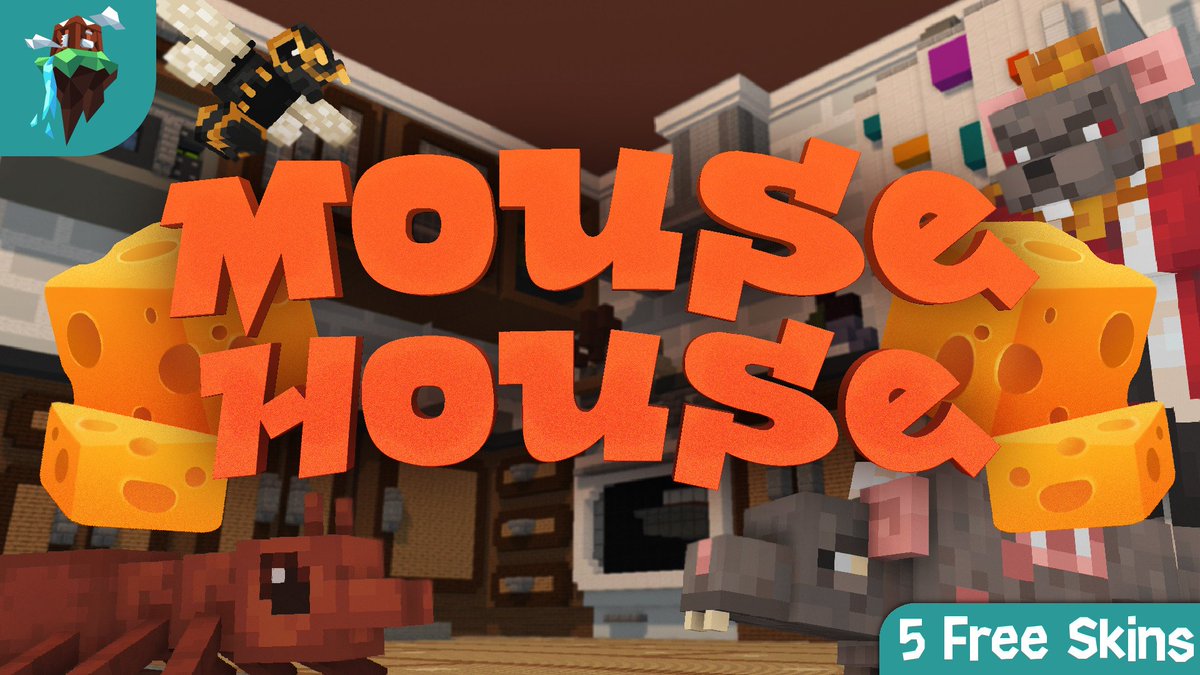 PolymapsMC's tweet photo. It's a big world out there! Will you be able to find all the stolen cheese hidden around the huge house?

Our newest map Mouse House 🧀 is available now in the #Minecraft Marketplace.

https://t.co/OS9SSGOMb5 https://t.co/BFKsiyxG14
