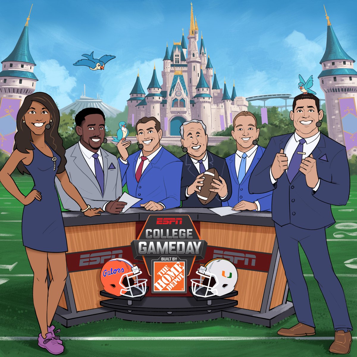 espn's tweet photo. .@CollegeGameDay will have a magical start to the college football season ✨

The show will be live from Magic Kingdom at @WaltDisneyWorld for Week 0. https://t.co/iguwwATxwg