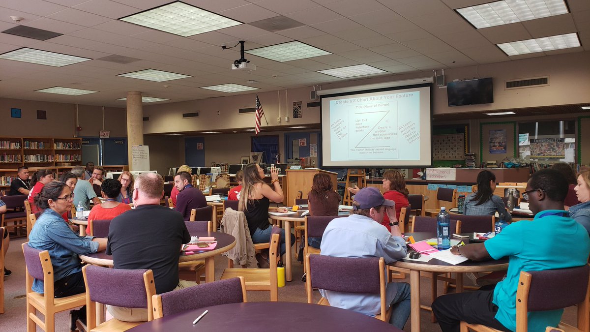 NewarkUSD's tweet photo. Newar Hr. High teachers participating in SIOP training, learning techniques to support all students, especially English Learners.  Awesome way to get the year started! https://t.co/Mckv3OxtM3