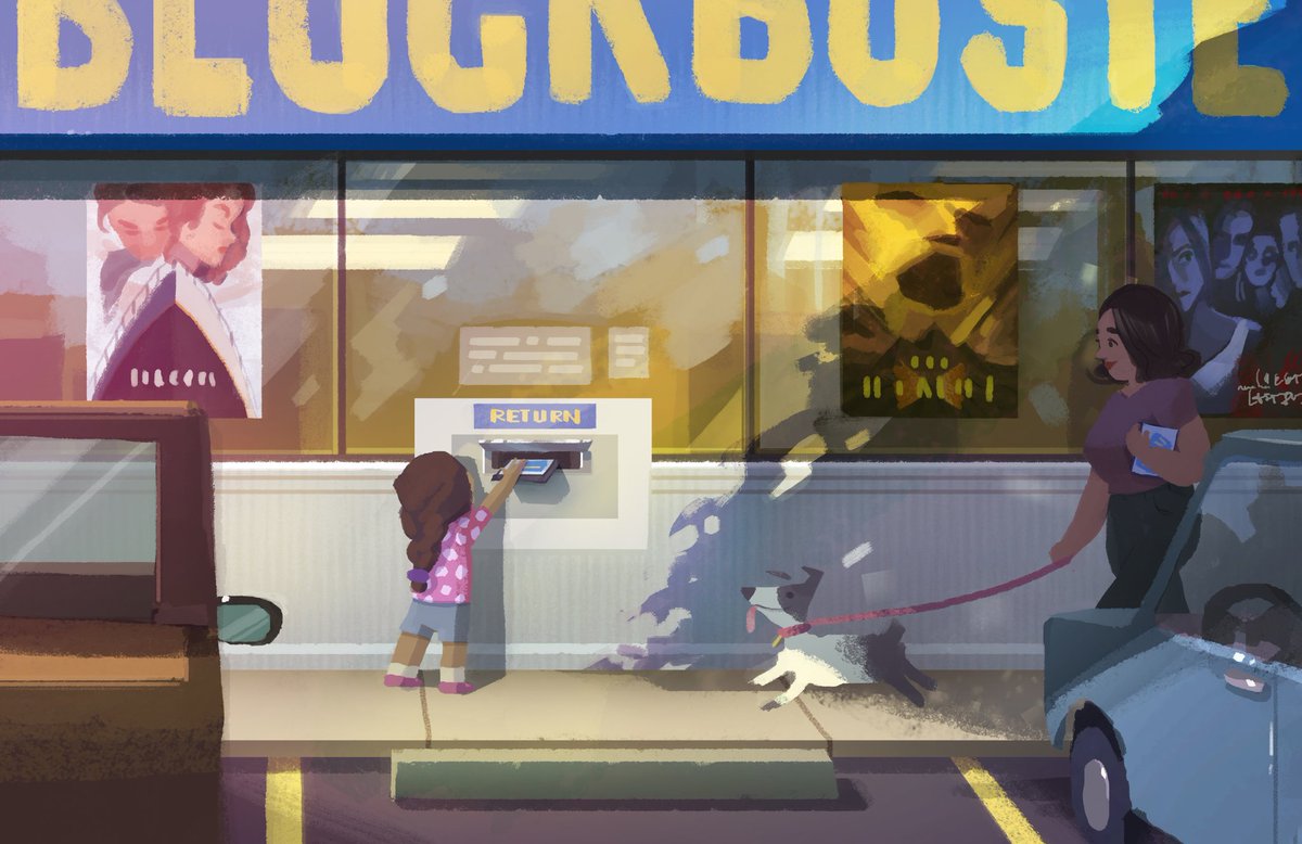 MalloryCarlson's tweet photo. This was the other piece I did for the Nostalgia themed NAP alumni gallery show back in June! This one is titled, 7 Day Rental :) https://t.co/G9FdZ91zH1
