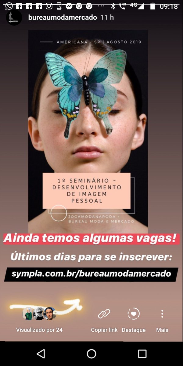 ma_ximenes's tweet photo. Últimas vagas para o I Seminário de Desenvolvimento de Imagem Pessoal do Bureau, inscreva-se: https://t.co/iPSr8mnSfs https://t.co/LN4qnqPPlF