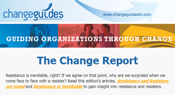 changeguides's tweet photo. Our August Change Report focuses on the fact that resistance is inevitable.  Check out our articles to gain insight into resistance and resisters. #change #changemanagement #resistance 

https://t.co/BoDtWhZSFl https://t.co/Goozg40I4n