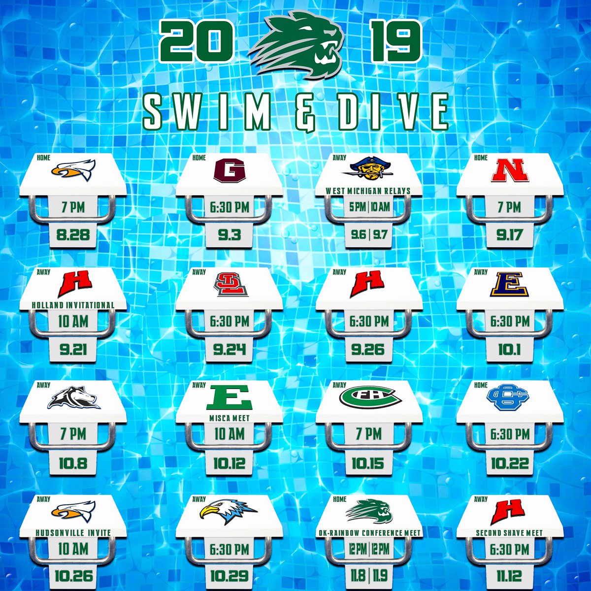 JenisonWildcats's tweet photo. Next up on our Fall Sports Schedule Release is Girls Swim and Dive! 🐾🏊‍♀️ https://t.co/8cdD8YJcMK