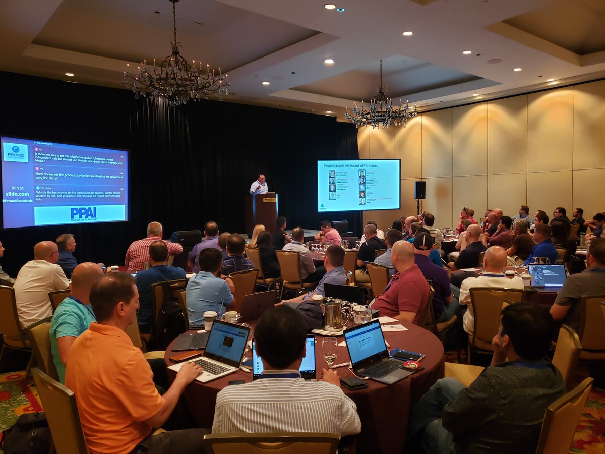 EssentCorp's tweet photo. Full house for today's #promostandards workshop at the site of #ppaitech and #ppainalc. Just keeps getting bigger and better. Our Steve Luisser who knows integration as well as anyone in the industry and was among the presenters. https://t.co/CO5JLpw3ij