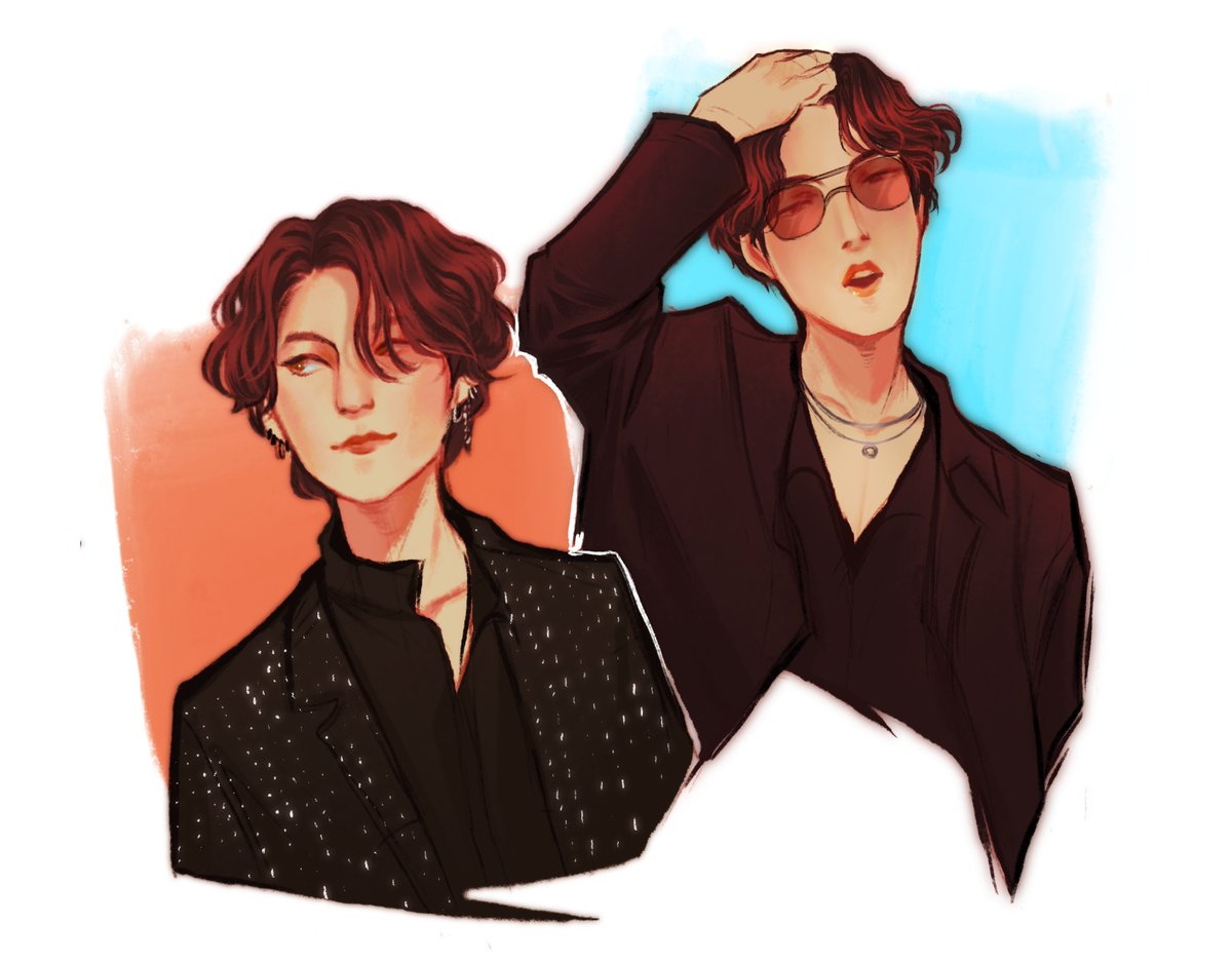 caramoccii's tweet photo. quick studies of jungkook and jay at the lotte family concert 💦 https://t.co/BikKJDUuGA