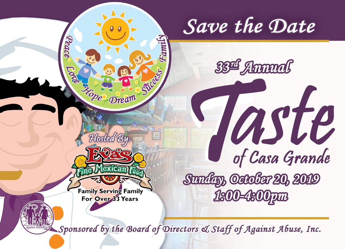 TasteofCGAZ's tweet photo. @MXSW You're invited to check out the 33rd Annual #TasteofCasaGrande! #SavetheDate #VisitCasaGrande https://t.co/Q4W0iHJ3uX