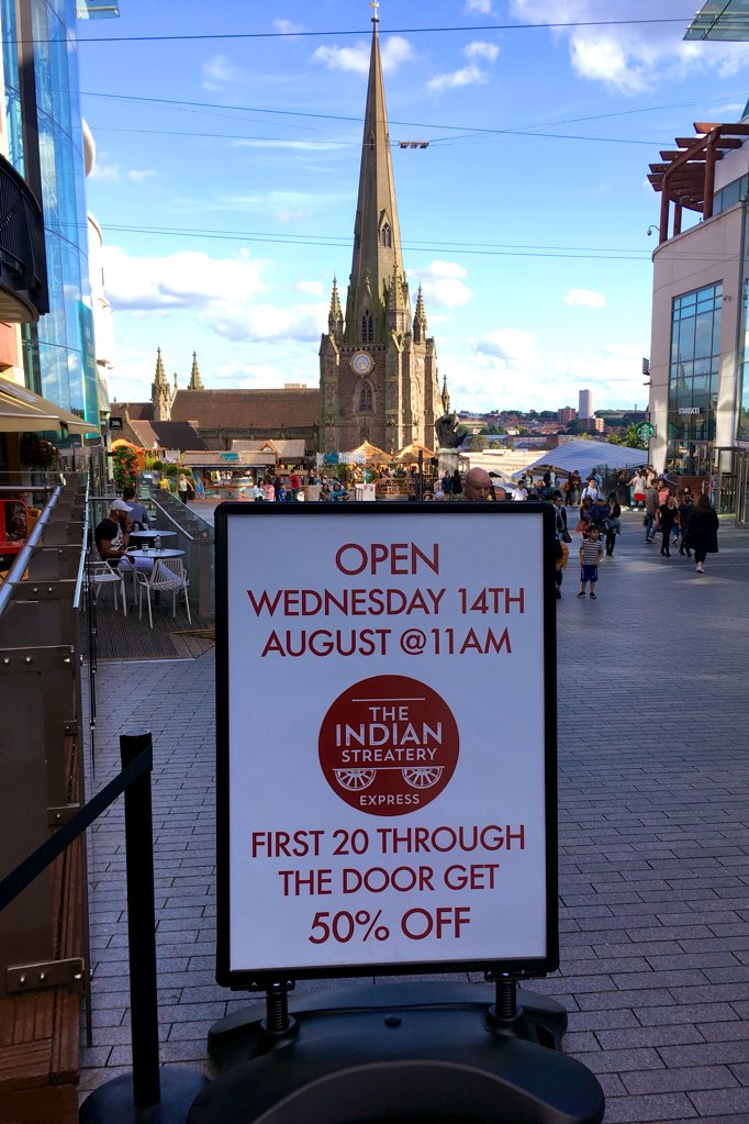 •BULLRING• •ST MARTIN'S WALK• •THE INDIAN STREATERY EXPRESS• •POP UP• •SECOND VENUE• 
OPEN FROM 11AM TOMORROW please read A board carefully..
Here for limited time only, catch us while you can 🕰⏳
#lunchsorted #streetfoodtogo #brum <a href="/Bullring/">Bullring & Grand Central</a>