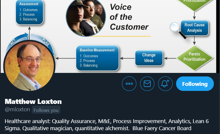 physicianswkly's tweet image. Matthew Loxton, MKM, CKM (@mloxton), is healthcare analyst using lessons learned, analytics, & lean 6 sigma in healthcare QI. He is principal analyst at @WBBINC, former #EMT & on BOD of Blue Faery Liver Cancer Association. He also hosts the #MEQAPI tweetchat series.
#PWChat