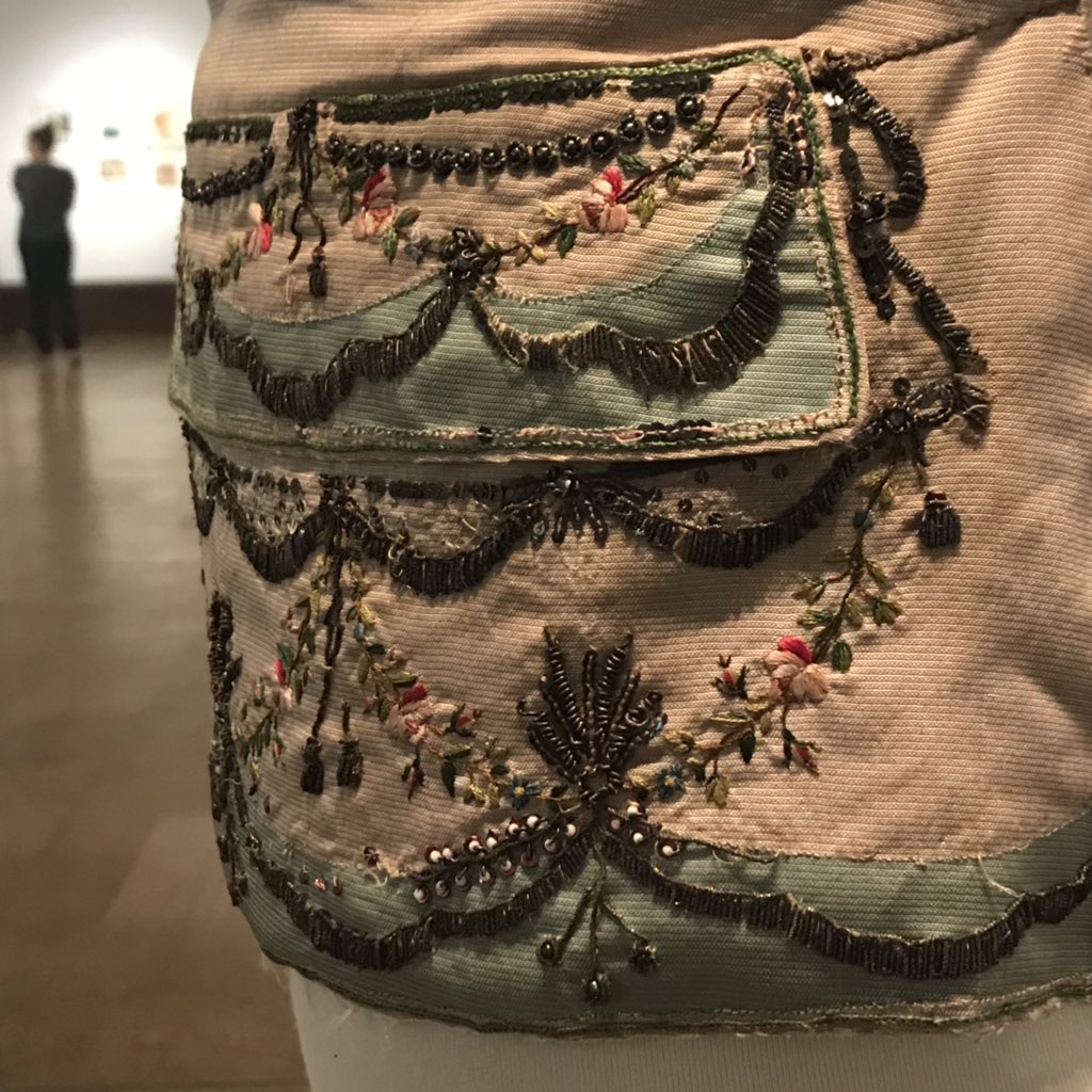 MuseumElinor's tweet photo. Learning all about caring for and conserving sculpture today @DoncasterMuseum but I couldn’t resist a closer look at this beautiful c1770 waistcoat and doing a bit of Calderdale made collections spotting! #ArtUK #CollectionsTraining https://t.co/7XixjY6NAU