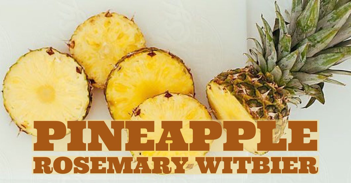 A unique spin on the Belgian Witbier. We took a classic base of Pilsner, wheat &amp; coriander, &amp; decided to enhance the fruity esters of our Belgian yeast w/ the addition of grilled pineapples and our own home-grown rosemary. Tapping 8/14 #travelingonebarrelwednesdays #wittybeer