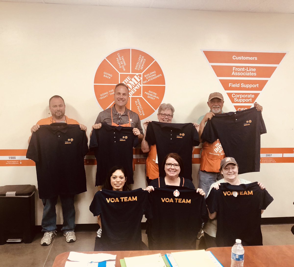 poohbayless's tweet photo. VOA meeting and new Shirts!! #voiceoftheassociate @Jason02Thomas @thd_young @KevinZ_THD https://t.co/p7Q6iATUZV