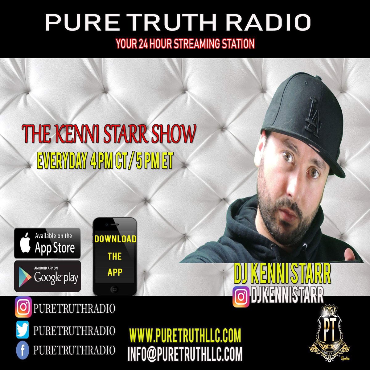 puretruthradio's tweet photo. Everyday catch Kenni Starr on Pure Truth Radio @ 4 PM #kennistarr #puretruthllc #puretruthtv #puretruthdjs #music #media #hiphop #rapper #rap #radio #branding #promo #marketing #entertainment #celebrity #producer #puretruthradio https://t.co/IAB8IxEZJh