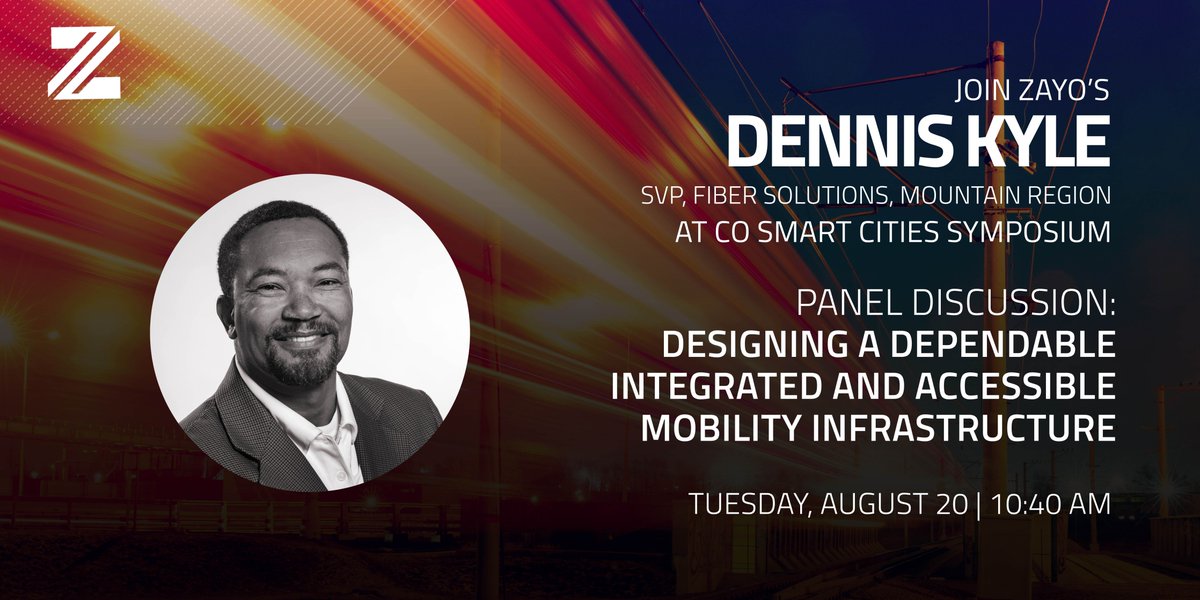 Zayo (@zayogroup) on Twitter photo Zayo's <a href="/dekyle/">Dennis Kyle</a> will talk about the role of #fiber in enabling exciting #smartcities services and applications <a href="/COSmartCities/">COSmartCities</a> <a href="/ColoTechAsn/">Colorado Technology Association</a> Zayo's <a href="/dekyle/">Dennis Kyle</a> will talk about the role of #fiber in enabling exciting #smartcities services and applications <a href="/COSmartCities/">COSmartCities</a> <a href="/ColoTechAsn/">Colorado Technology Association</a>