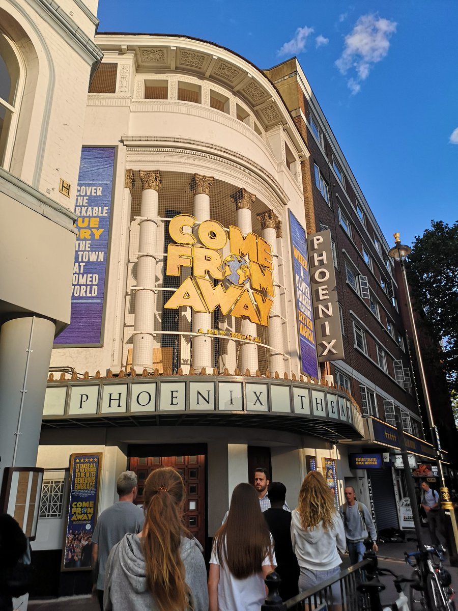 Huge thank you to the parents who bought me theatre tickets for my end of year gift, I've used some of it for tonight's show! #thoughtfulpresent #ComeFromAway