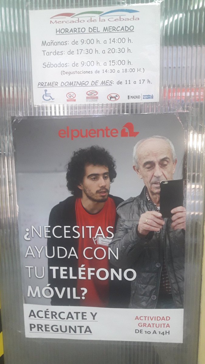 Campaña de ayuda a los mayores del mercado de la cebada. <a href="/MercadoCebada/">MercadoDeLaCebada</a>