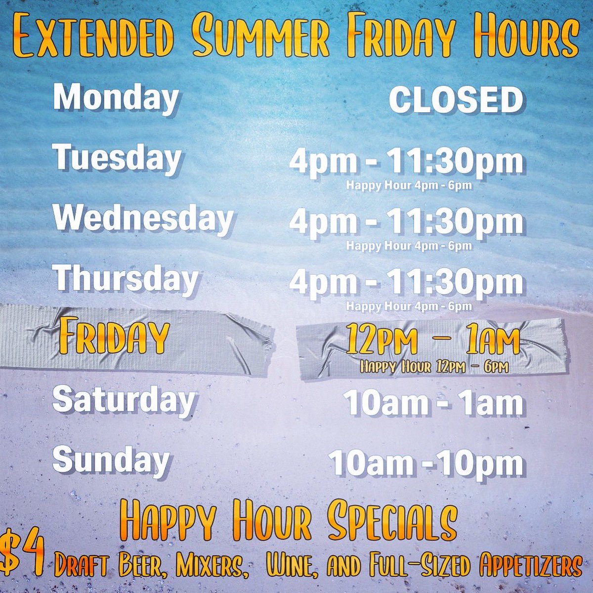 This Friday, August 16th is the LAST Friday Pieces will be open early from 12pm to 4pm! On August 23rd, we will resume our non-summer hours, opening at 4pm.