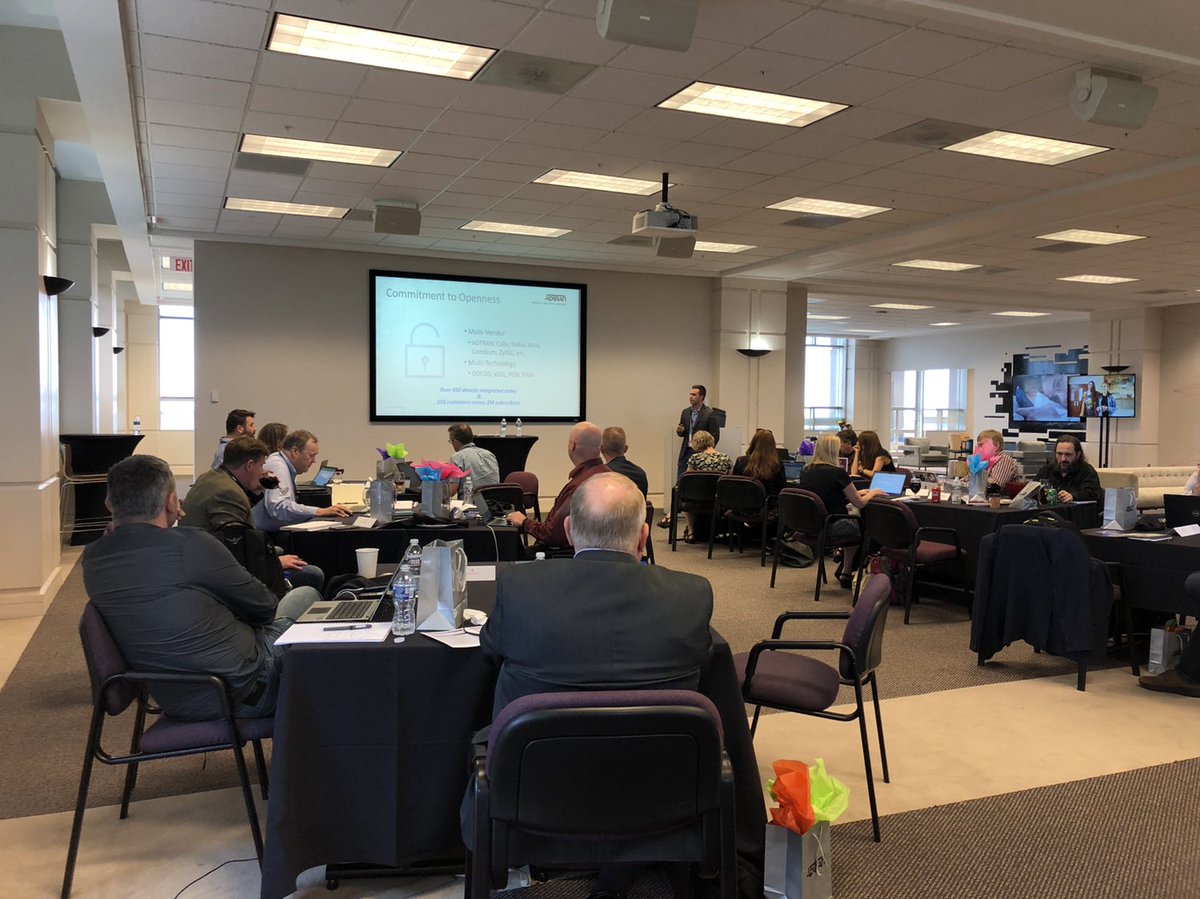 Adtran's tweet image. Product Line Management Director Jeremy Harris explains the importance of building true, open, vendor agnostic networks. #ADTRANConnect #OpenNetworks