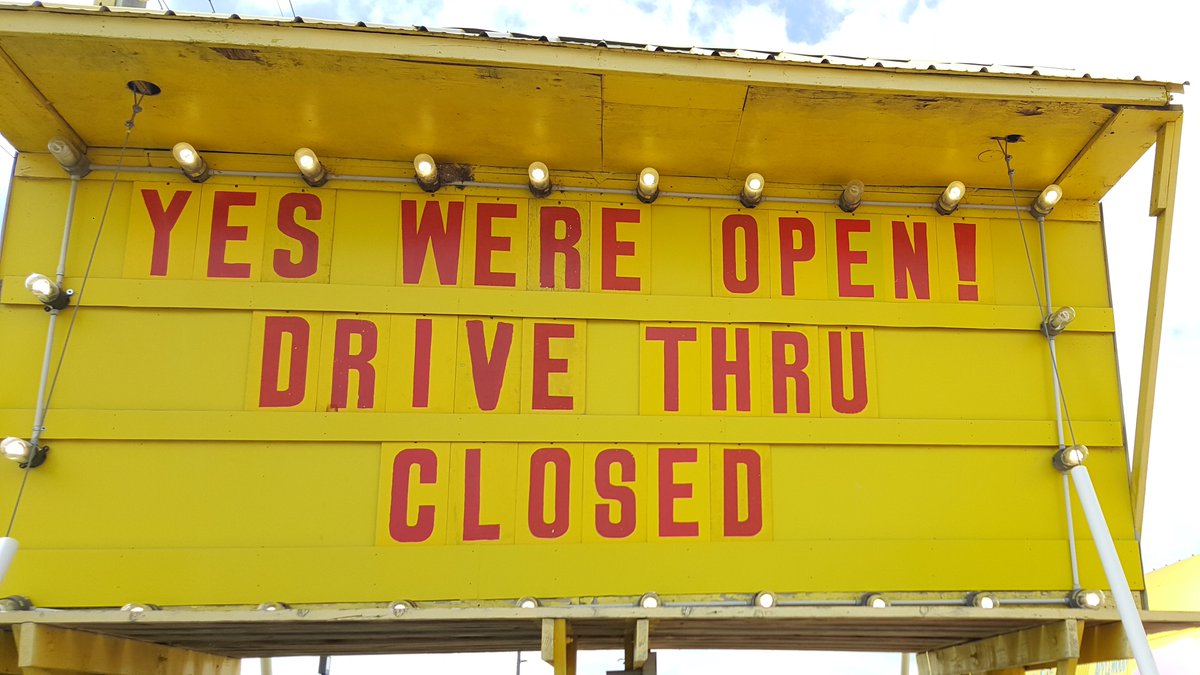 BoydHuppert's tweet photo. At least they have a sense of humor! Sign in front of Minnesota's Largest Candy Store after a car left Highway 169 and crashed through a wall into the store. https://t.co/5W3nY9MFCf