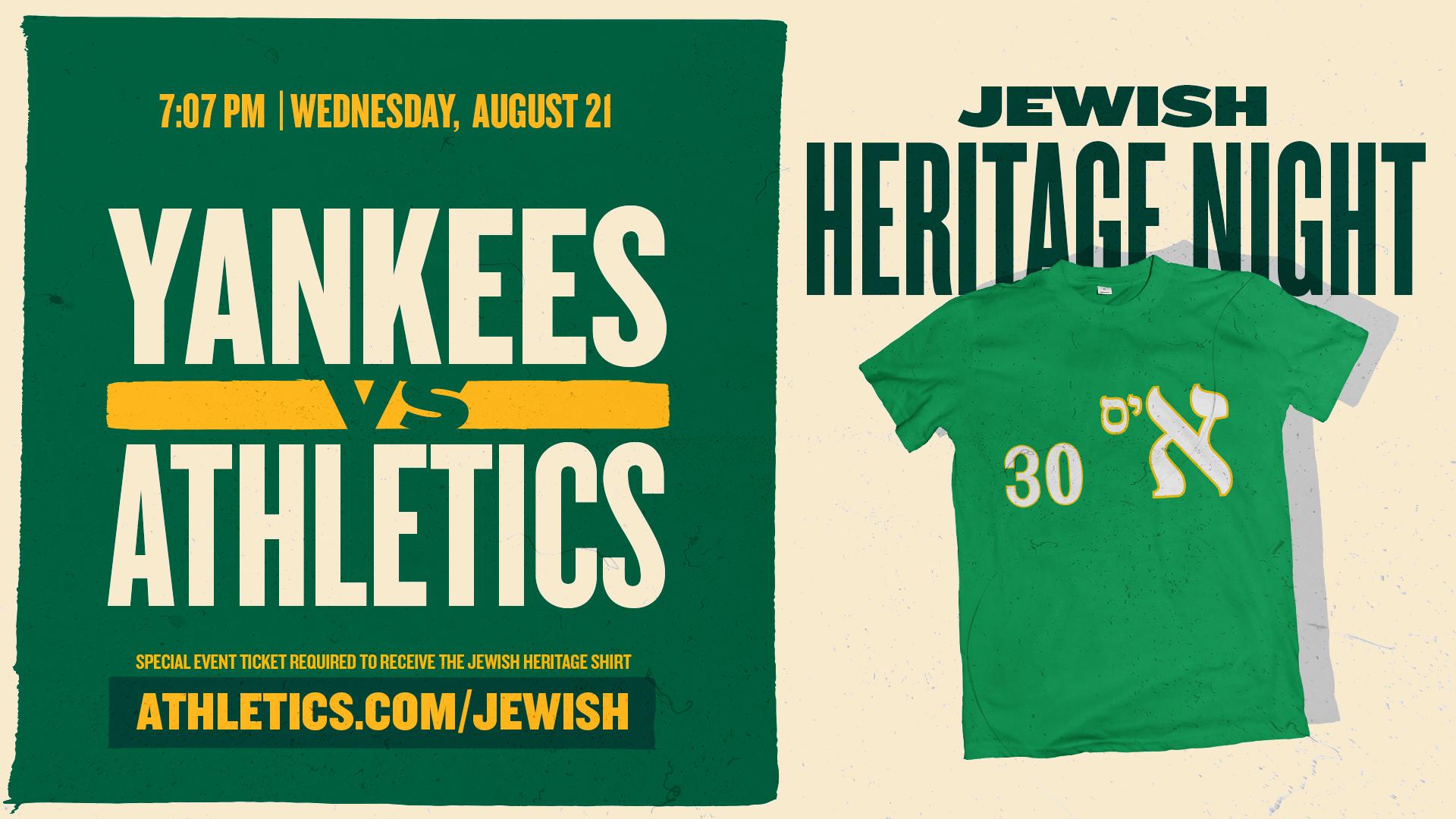 Oakland A's on Twitter: Join us for Jewish Heritage Night when we
