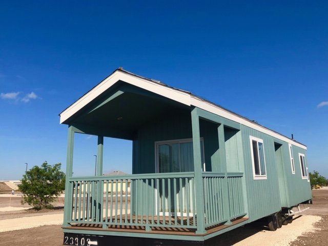 TrailsRv's tweet photo. First cottage rental arrives at Tropical Trails RV Resort in Brownsville!  1 bedroom-1 bath, full size appliances, fully furnished and a sofa sleeper for guest or children.  Reserve yours soon!  Call us at 855-684-2887. https://t.co/N00vw1fb6u