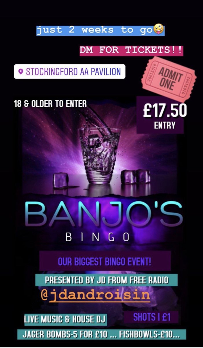 Should a great night, last few tickets...