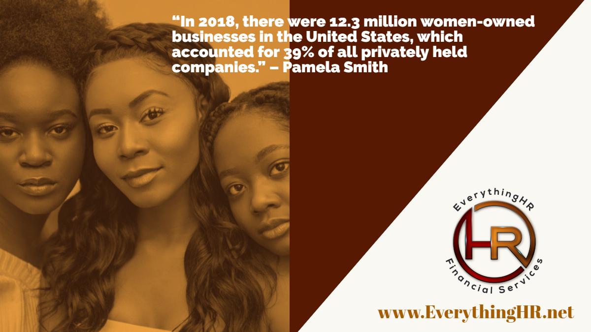 EverythingHR1's tweet photo. “In 2018, there were 12.3 million women-owned businesses in the United States, which accounted for 39% of all privately held companies.” – Pamela Smith of PTS 
Listen to the EverythingHR Podcast now at https://t.co/DvYsFZ27Jg
#certification #MBE #WBE #Business #everythinghr https://t.co/IW0dLcVkQw