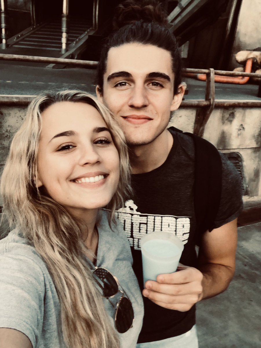 CadeFoehner's tweet photo. friend and soon to be wife. Even the joys of being in a Star Wars world doesn’t compare to you mama. Thank you :) @gabbybarrett_ https://t.co/6WpHiZD7z8