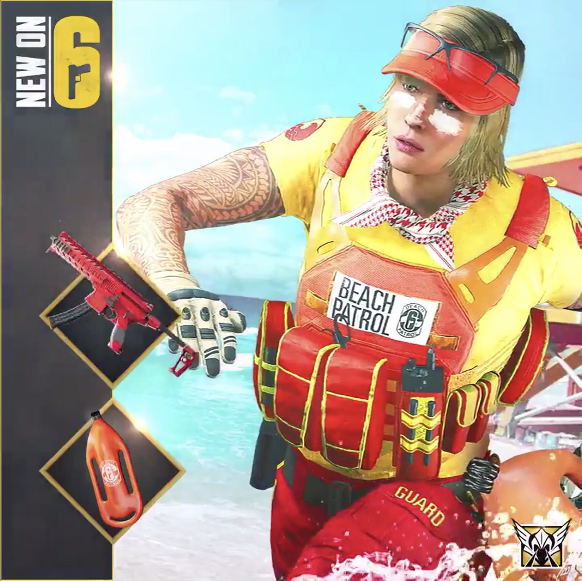 DevicesGoinDark's tweet photo. ... And here it is. No Sunsplash 2/Sunsplash 2019 for #RainbowSixSiege
As far back as the full #PhantomSight (leak) reveal we got to see Beach Patrol Valkyrie as speculations got spicy.
This Sunday #EmberRise gets a reveal and we’ll All be watching closely (Unless leaked on YT) https://t.co/Jw2Djac1Gt