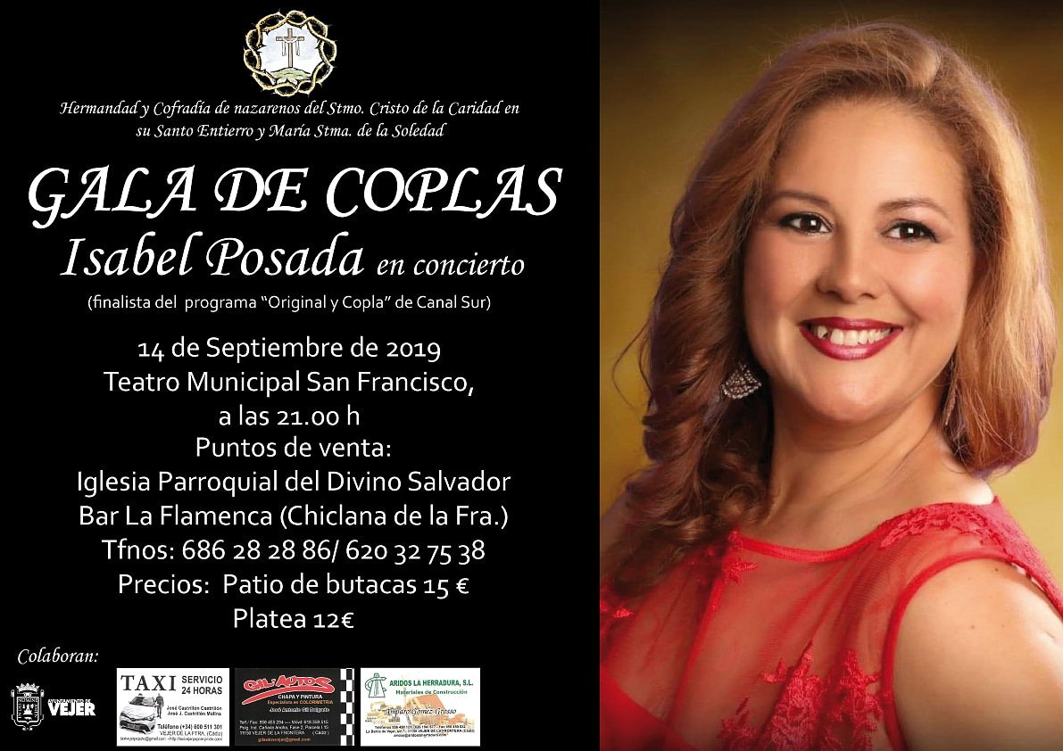 caridadysoledad's tweet photo. ENTRADAS A LA VENTA

Ya están a la venta las entradas para la Gala de Coplas de Isabel Posada. 14 de Septiembre, a las 21.00 h en el Teatro Municipal San Francisco. De momento, pueden ser adquiridas en la Iglesia del Divino Salvador o en el teléfono 686 28 28 86. https://t.co/BTtMGROslW