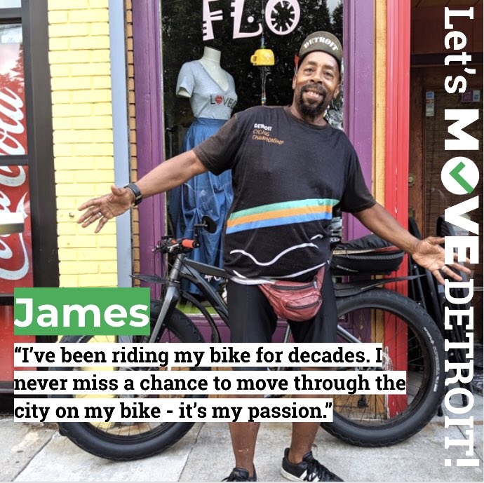 LetsMoveDetroit's tweet photo. James is passionate about moving through the city on his bike! #letsmovedetroit #bikedetroit #passion #detroit https://t.co/wrQMmOEWQr