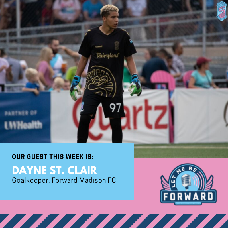 letmebeforward's tweet photo. Let's Announce Some Guests! 

Our first guest this is week is Dayne St. Clair! 

He talks @MNUFC &amp; @ForwardMSNFC + he dishes on what learning from @Coultergk1 is really like...

#fullmingo #letmebeforward #loons #minnesotaunited #MLS https://t.co/wv2c0EyEKB
