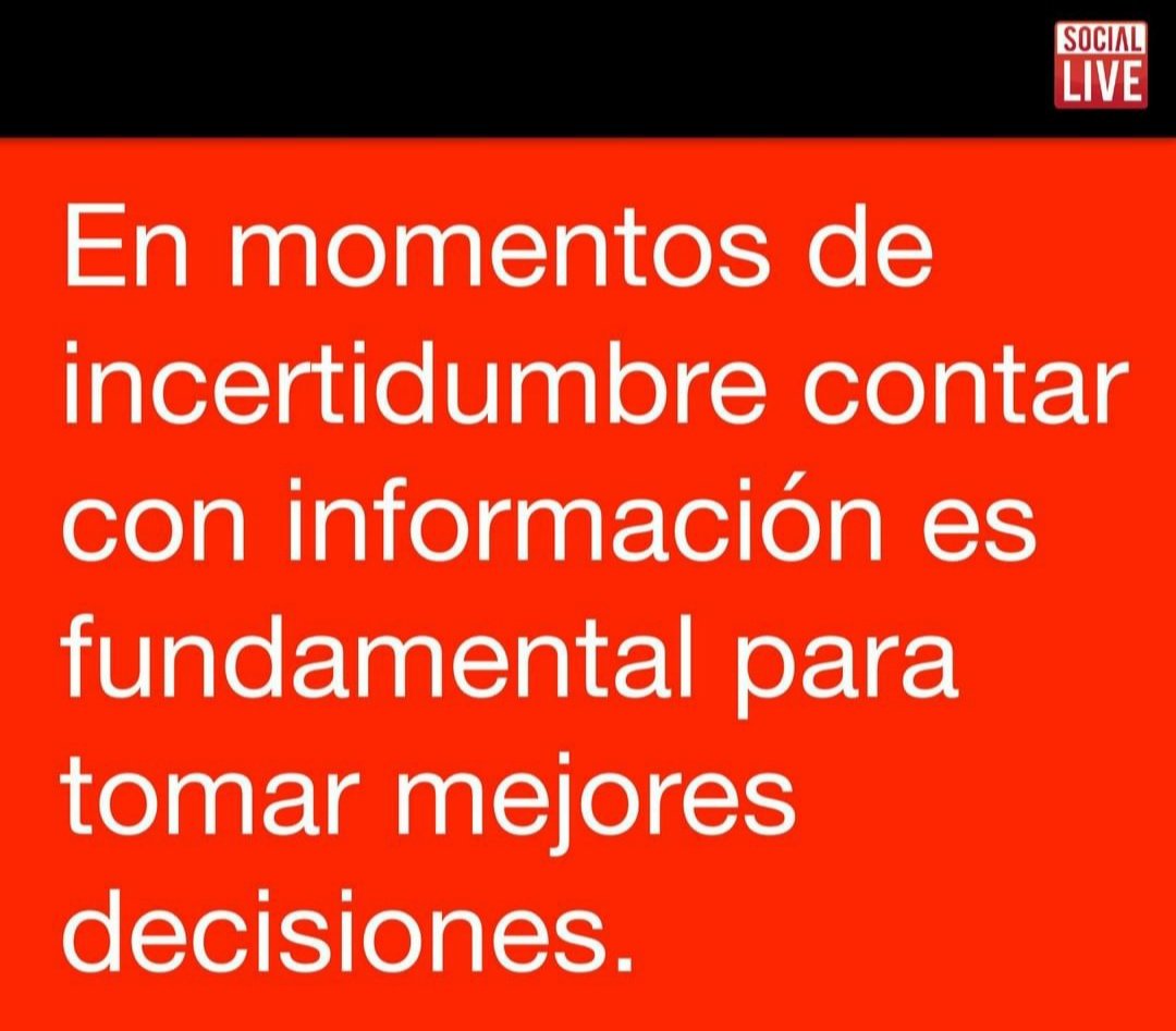 Mejor informados tomamos mejores decisiones.
#BigData #SocialMediaAnalytics https://t.co/acK6XIf1G3