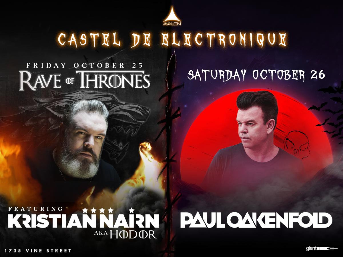 AvalonHollywood's tweet photo. Just announced!
Halloween Weekend 🎃🏰 with @KristianNairn & @pauloakenfold! Tickets on-sale this Thursday at noon PT! #raveofthrones #castledeelectronique https://t.co/XHXIkLYRrB