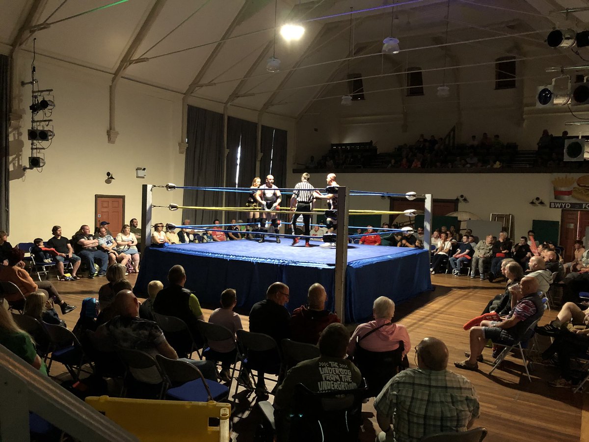 DeanAllmark's tweet photo. The second of today’s two shows Bigtime wrestling at Rhyl town hall 7pm showtime 
.
.
#rhyl #wrestling #rhyltownhall #stylewithasmile #summer2019 https://t.co/ILC2B2pI7h