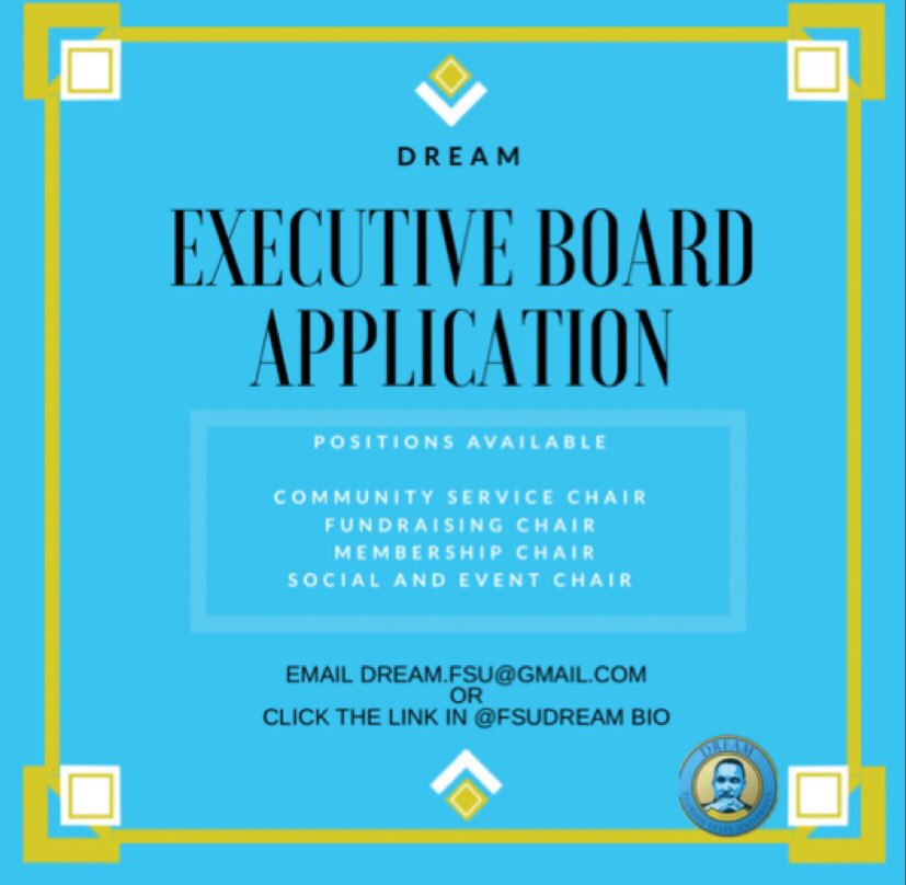fsudream's tweet photo. There’s Still Time! Apply Now To Become Apart Of The Dream Team 💙💛 #LinkInBio https://t.co/zQmAbH3U5F