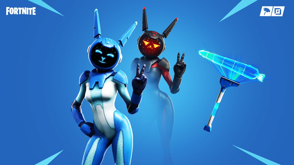 FortniteyGame's tweet photo. Easter always happens early when you're trapped in the Zero Point... 🐰

Grab the Limited Time Gemini bundle and Dark Mode challenges in the item shop now! https://t.co/hx4wL0mGOG