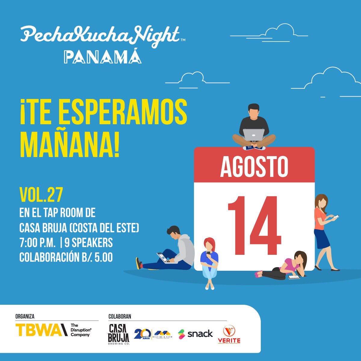 pechakucha_pty's tweet photo. Mañana tienes una cita en el Pecha Kucha Vol.27 🤩 ¡Te esperamos desde las 7 PM con información para alimentar tu 🧠 y ricas  para compartir! https://t.co/NkKiJ8KBOB
