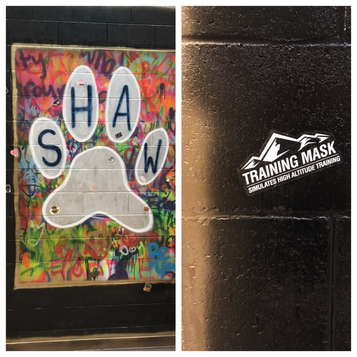 iTeachForLife's tweet image. I made my contribution to the school #stickerwall today! I know that it isn’t a surprise that it has to do with health and fitness.