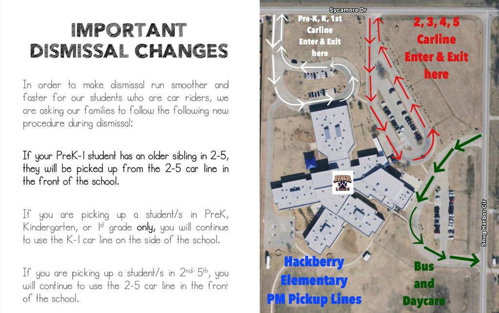 Tomorrow is the First Day of School-Our doors will be open at 7:00 am and parents are allowed to walk their child to their classroom. School will start at 8:05 am. Please be sure to follow the new PM carline pick up procedures.