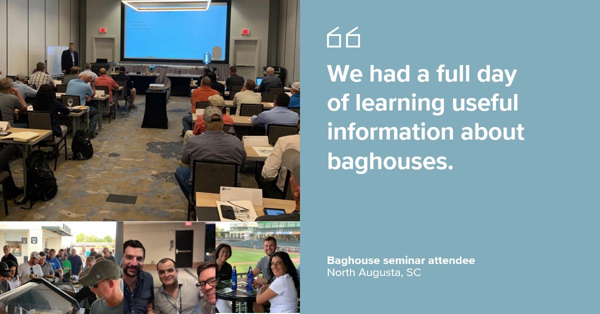 FLSmidthAFT's tweet photo. Day one at our Baghouse and Fabric Filtration Seminar!

#CuttingEdgeFiltrationTechnology #WeHaveAPassionForCleanerAir #AirPollutionControl #ProductivityProviderNo1 #EmissionControl #Baghouse #FabricFilter #FilterBags #BaghouseSeminar https://t.co/T1aaLYiYwQ