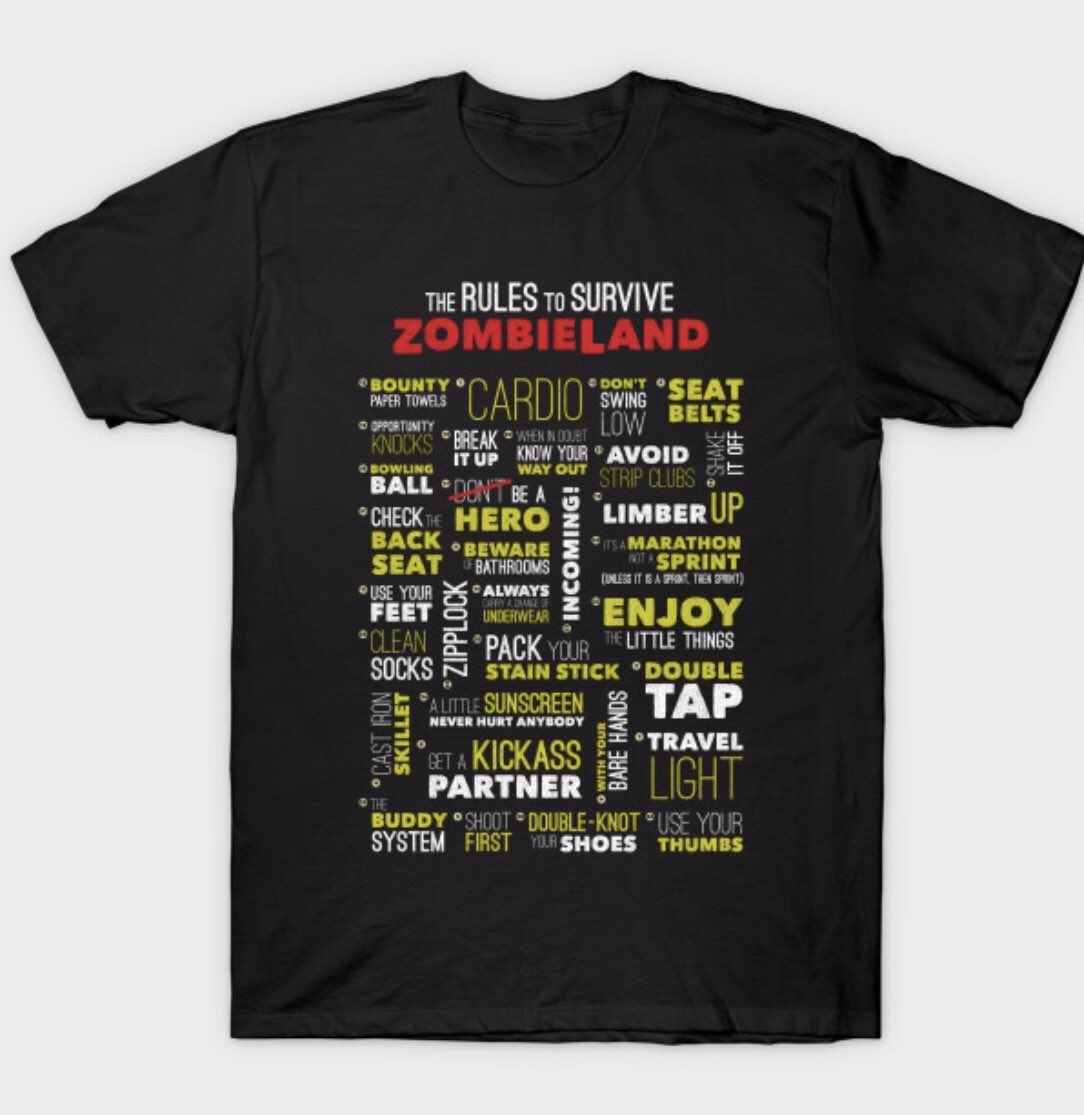 ddpuniversal's tweet photo. Rule #68 Get the perfect shirt for Halloween Horror Nights. #HHN29 #zombieland https://t.co/gUPpJtZMRS