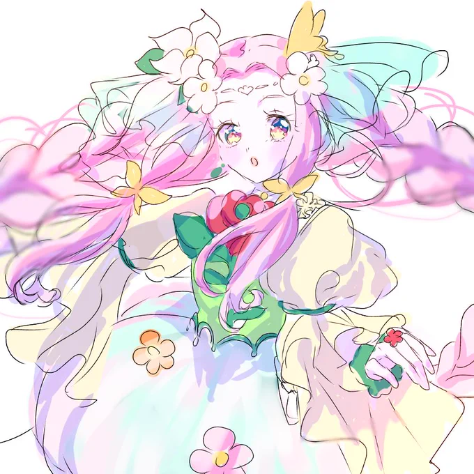 フェリーチェ? 
#プリキュア版深夜の真剣お絵描き60分一本勝負 