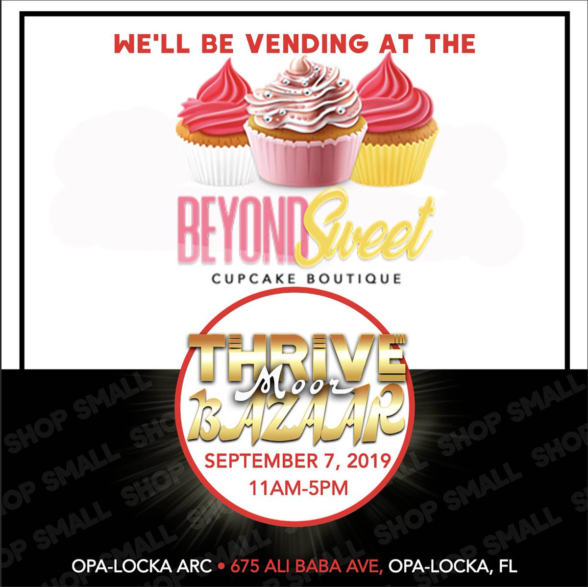 jaded2x's tweet photo. Come check us out on Saturday, Sep 7 at Thrive More Bazaar 
Food, Drinks, Art, Dancing etc
Opa Locka Arc 675 Ali Baba Ave 
We will have free samples + introduce a new flavor! Can’t wait to see you guys! 
@beyondsweetllc #olcdc https://t.co/2HmpMDknKb