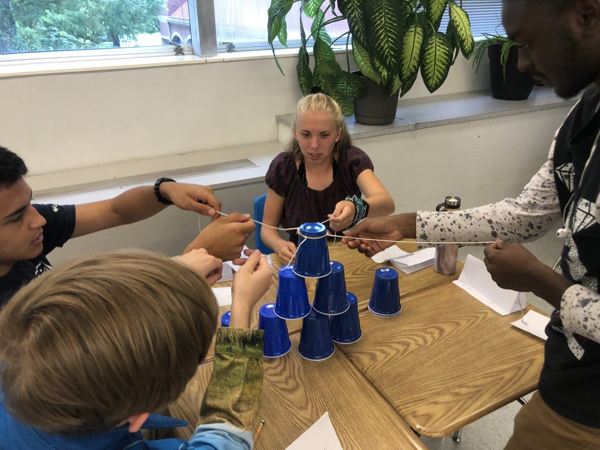 MrSchultzMath's tweet image. A great team-building cup challenge activity for the first day of math class! bit.ly/2Z0rzQp #classroom